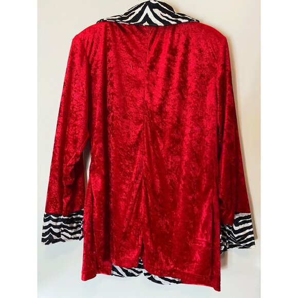 California Costumes Pimp Red Velvet Zebra Flared Pants Adult Large - Picture 3 of 16
